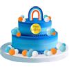 BOXOB 32pz Topper per Torta Arcobaleno Blu, Topper per Torta di Buon Compleanno a Tema Cane Blu Include Palline di Torta Colorate Decorazioni Cupcake Baby Shower Compleanno