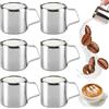 Vaileal 6 bricco per latte, in acciaio inox da 90 ml, piccolo bricco per latte in schiuma, bricco da 3 oz per schiumare, brocca per latte e caffè espresso per montalatte, cappuccino, latte art