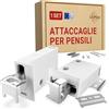 LouMaxx Set di ganci per armadio da cucina e pensili da cucina, con portata di 60 kg, con sistema di scaffali, guide da parete e materiale di montaggio - Made in EU