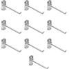 SEIWEI Confezione da 10 ganci per scaffali, resistenti, con foro quadrato, in metallo, per supermercati, garage, vendita al dettaglio (150 mm)