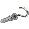Keple Viti a gancio a forma di C con tasselli da parete M10 / 5.5x90mm viti a occhiello, ganci a C autofilettanti e fissaggi in nylon, tasselli ad espansione universali e ganci da parete (25 pcs)