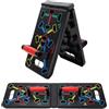 GLKEBY 15 in 1 pieghevole multifunzione push-up Rack Board - Attrezzatura per l'allenamento fitness portatile per casa, ufficio e travel, maniglie regolabili per allenamento completo del corpo