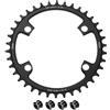 sourcing map 110BCD - Corona per bicicletta 38T, 7/8/9/10/11 velocità, diametro 160 mm, rotonda, in alluminio, a denti stretti e larghi, con viti, per MTB e bici da strada, colore nero