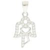 Beneto Ornamento Silver Pendant with Zircons Angel AGH678 sBE1184 Marca, Estándar, Metallo Non prezioso, Nessuna Pietra preziosa