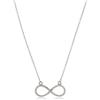 Beneto Collana Silver Infinity Necklace AGS778 / 48 sBE0430 Marca, Estándar, Metallo Non prezioso, Nessuna Pietra preziosa