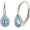 Beneto Orecchini Fashion Silver Earrings with Blue Zircons AGUC1294DL sBE1353 Marca, Estándar, Metallo Non prezioso, Nessuna Pietra preziosa