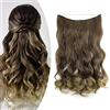 Gairyan Extension Capelli Filo Invisibile Secret Hair Extension Clip Capelli Finti Fascia Unica Wire Trasparente Sintetici Naturali Lunghi Mossi Balayage 45cm - Marrone chiaro Ombre Biondo naturale