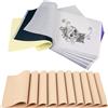 Emalla 30pcs Pelle Sintetica Tatuaggi e Carta Stencil Tattoo 10pezzi Pelle Finta per Tattoo e 20fogli Transfer Paper per Principianti e Artisti