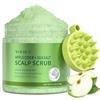 VOERUY Aceto di sidro di mele, peeling 2 in 1 AHA e BHA e trattamento del cuoio capelluto, esfoliante detergente disintossicante, massaggiatore per cuoio capelluto, rimuove residui e sporco, 300 g