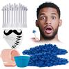 LAWINK - Kit di cera per naso e orecchie per uomini e donne, 100 g, 30 bastoncini da 15-20 usi, cera dura con coppa in silicone riutilizzabile, senza profumo, per la rimozione dei peli di naso