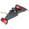 Katur - Kit luci per parafango posteriore da moto, con fanalino + stop a LED e catarifrangente, a 12 V, universale, per moto da cross e pit bike (colore fumè)
