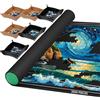 Tappetino Puzzle In Feltro Portatile Con Tubo E Vassoi – Adatto Fino A 2000 Pezzi (120x80 Cm, Nero)