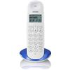 Brondi Telefono Cordless Brondi Lotus Big Display 50mem Sveglia ID Chiamate fino 5 portatili Bianco/Blu