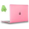 UESWILL, custodia rigida opaca per MacBook, morbida al tatto, include panno in microfibra, Pink, MacBook 12