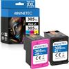 Ninetec 305 XL Nero e Colore Cartucce d'inchiostro Multipack di ricambio per HP 305 Cartucce per HP 305 XL 305XL per DeskJet 2320 2700 2710e 2720e 2810e 2820e 4120e Envy 6010e 6020e 6030e