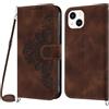 Netany Cover per iPhone 15 con Cordino, Flip Portafoglio Custodia in Pelle, [2 Porta Carte][Chiusura Magnetica],Custodia Libro Antiurto Cover con Laccio per iPhone 15 (6,1 Pollici) (Marrone)