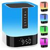 AFEXOA Altoparlante Bluetooth con luce notturna, sveglia digitale, lampada da comodino con sensore touch, macchina per il rumore bianco