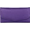 J. Wilson London Pochette da donna in morbida pelle con RFID, con tasca con cerniera, in confezione regalo, Viola, M, Contemporaneo
