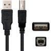 VoltShine Cavo USB 2.0 da stampante tipo A/M a tipo B/M, nero, 1,0 m, ideale per collegare stampanti a computer e trasferire dati.