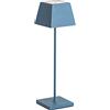 ROSSINI Siesta Lampada a Led da Tavolo Portatile Senza Fili Ricaricabile con USB Touch Dimmerabile IP54 Uso Interno/Esterno H.37cm 2,2watt Luce Calda 2700K 200lm 9 ore di Autonomia (Blu)