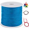 LEREATI 0.8mm Filo Nylon per Braccialetti, 100m Cordoncino per Braccialetti Coda di Topo Cordoncino Natalizio, Macrame Corda per Collane Perline Gioielli Fai da Te (Blu Lago)