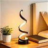 NCONCO Lampada da tavolo LED a spirale USB-powered, tre colori dimmerabili, comodino minimalista ritorto decorativo nero