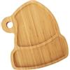 TJ POP Piccolo Vassoio Natalizio in Bambù a Forma di Cappello di Natale - Piatto da Portata per Biscotti, Dolci e Decorazioni Festive