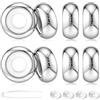 GW Distanziatore Gomma Stopper Charms Bead in Argento Sterling 925 2 Pezzi per Braccialetti Stile Bracciale Europeo Bracciale Serpente