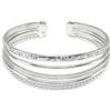 Vestopazzo bracciale rigido aperto 5 linee lavorate placcate in argento,Nickel tested.Lavorazione artigianale.MI2064