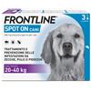 Frontline Spot On Cani x3 Pipette, Antiparassitario per Cani e Cuccioli (20-40Kg), Contro Pulci, Zecche E Pidocchi