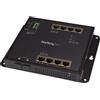 StarTech.com Switch di rete StarTech.com Ethernet Gigabit a 8 porte PoE+ con 2 connessioni SFP - Gestito Montabile Parete accesso frontale [IES101GP2SFW]