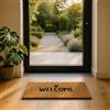 Astra Zerbino antiscivolo per esterni - Tappeto antipolvere resistente alle intemperie - Zerbino per ingresso - Zerbino antisporco Welcome 45x75 cm naturale