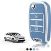TOOMUME Cover Chiave TPU, Custodia Chiave Adatto per Kia Sportage Rio Ceed Stonic Picanto Sorento Venga Soul Carens Cerato K2 K3 K4 K5, Copri Chiavi Guscio Chiave Auto Telecomando - Flip Key