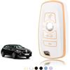 TOOMUME Cover Chiave TPU, Custodia Chiave Adatto per BMW 1/2/3/4/5/6/7 Serie X1 X3 X4 M3 M4 M5 F10 F20 F25 F30 F80 520 525 116i 118i 320i, Copri Chiavi Guscio Chiave Auto Telecomando - Smart Key