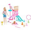 Barbie - Percorso a ostacoli per Cuccioli, playset parco giochi con bambola Stacie, 3 cuccioli e 20+ accessori inclusi, dal film Barbie and Stacie to the Rescue, giocattolo per bambini, 3+ anni, HRM10