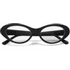 OKKIA Lina Small Cat Eye Occhiali da Lettura Donna Nero +3.00