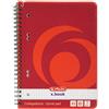 Herlitz 297531 - Blocco note A5, 70 g/m, 80 BI a quadretti con bordo sinistro