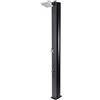 CRM Doccia Solare per Piscina in Acciaio Inox AISI 304 CRM WaterMix Black Nera con LavaPiedi & Miscelatore - Capienza Lt. 30