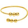 Purelei Anxiety Flow Anello da donna regolabile in acciaio inox (placcato oro 14 carati) - Anello antistress impermeabile - Gioielli per il tuo look personalizzato, Personalizzabile, Acciaio