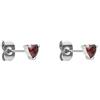 Purelei® Orecchini a forma di cuore con zirconi - Eleganti zirconi rossi in oro, argento e oro rosa | Accessorio perfetto per occasioni speciali, Normal, Acciaio inossidabile, Abalone