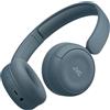 JVC Cuffie wireless HA-S59W-A con batteria da 50 ore, cuscinetti auricolari morbidi, design pieghevole, Bluetooth 5.3, Multipoint, App -EQ e microfono, Blu retrò