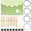 KnitPro Set di punte intercambiabili Bamboo Deluxe, (3.00, 3.50, 4.00, 4.50, 5.00, 5.50, 6.00, 7.00, 8.00 and 10.00 mm)