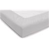 PENSIERI DELICATI Lenzuolo Singolo 90x200 cm, Lenzuolo Sotto 1 Piazza in Tinta Unita con Angoli +25 Realizzato 100% in Cotone, Made in Italy, Colore Bianco