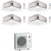 Mitsubishi CONDIZIONATORE MITSUBISHI QUADRI SPLIT CASSETTA A 4 VIE SLZ-M 9000+9000+9000+12000 BTU INVERTER MXZ-4F72VF5 A++