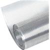 AggAuto 100x33cm Argento griglia da corsa in cerchio 4mm, universale griglia alluminio per auto