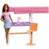 TOYS ONE Barbie Playset Camera da Letto Bambola Brunette con Letto Scrivania e Accessori Giocattolo per Bambi