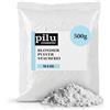 pilu cosmetic Polvere bionda da 500 g, colore bianco, senza polvere, sbiancante delicato, fino a 7 sfumature, ultra forte, decolorante blu, anti-giallo (bianco)