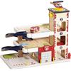Le Toy Van - TV453 - Stazione vigili del fuoco giocattolo per bambini, 3 anni, in legno certificato FSC, include 1 camion dei pompieri, 1 elicottero, garage apribile, ascensore, campana d'emergenza