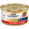 Gourmet Gold Mousse con manzo per gatto 1 confezione (24 x 85 g)