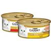 Gourmet Gold Mousse confezione doppia pollo e manzo per gatto 48 x 85 g